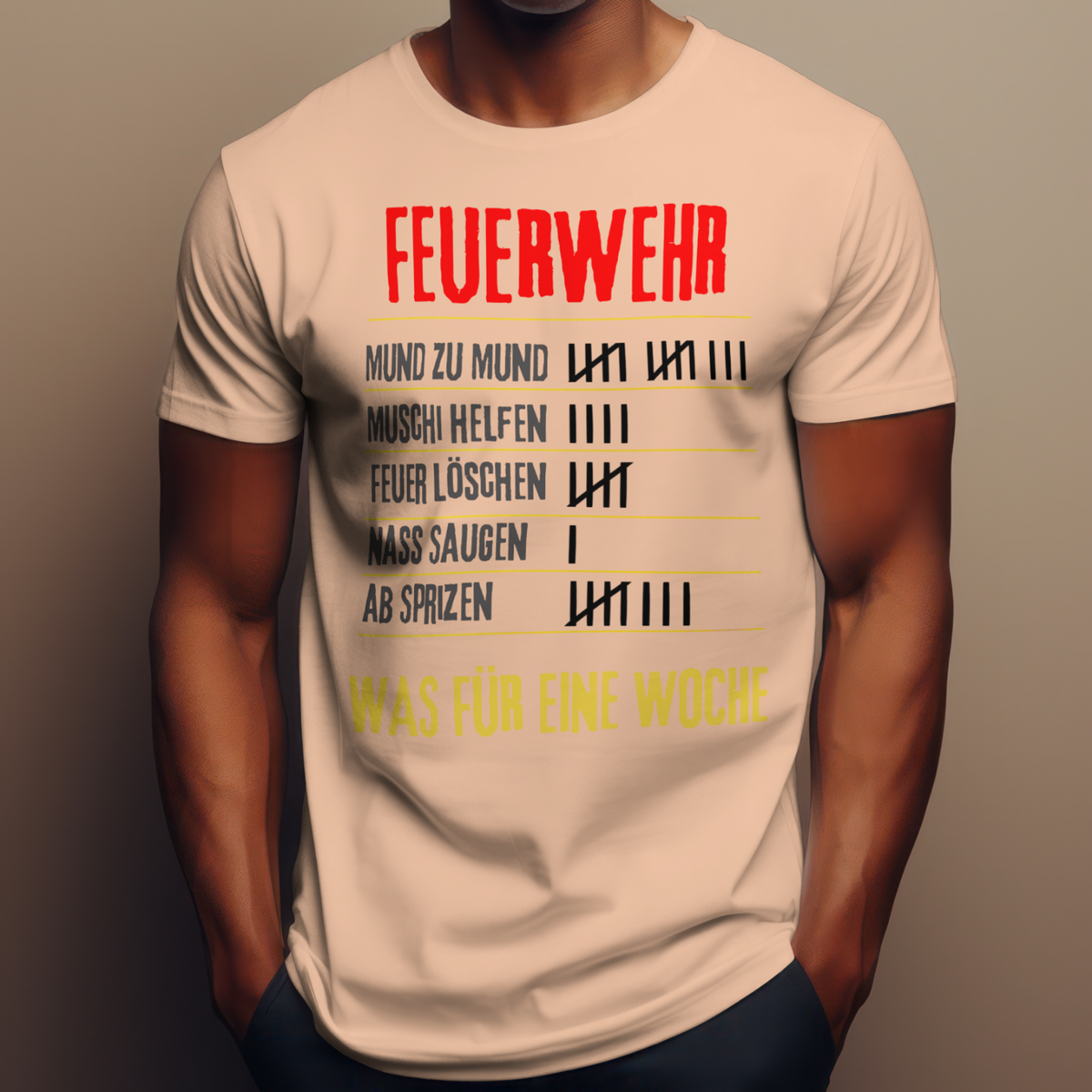 Feuerwehr T-Shirt „Strichliste“ Unisex