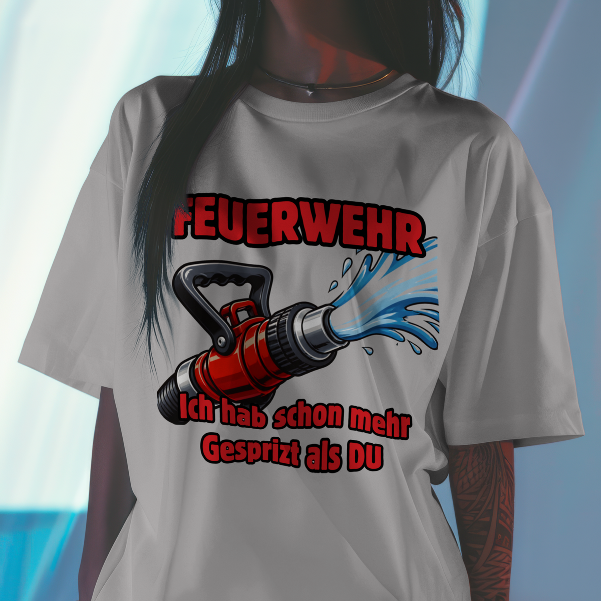 Feuerwehr T-Shirt „Strahlrohr“ Unisex mit Spruch