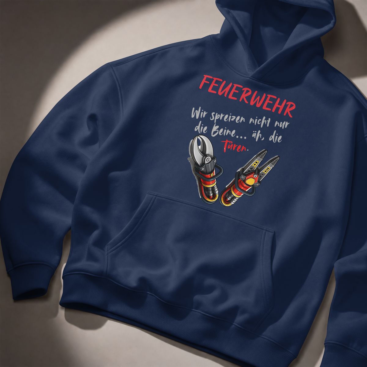 Feuerwehr Hoodie „Schere & Spreizer“ mit Spruch