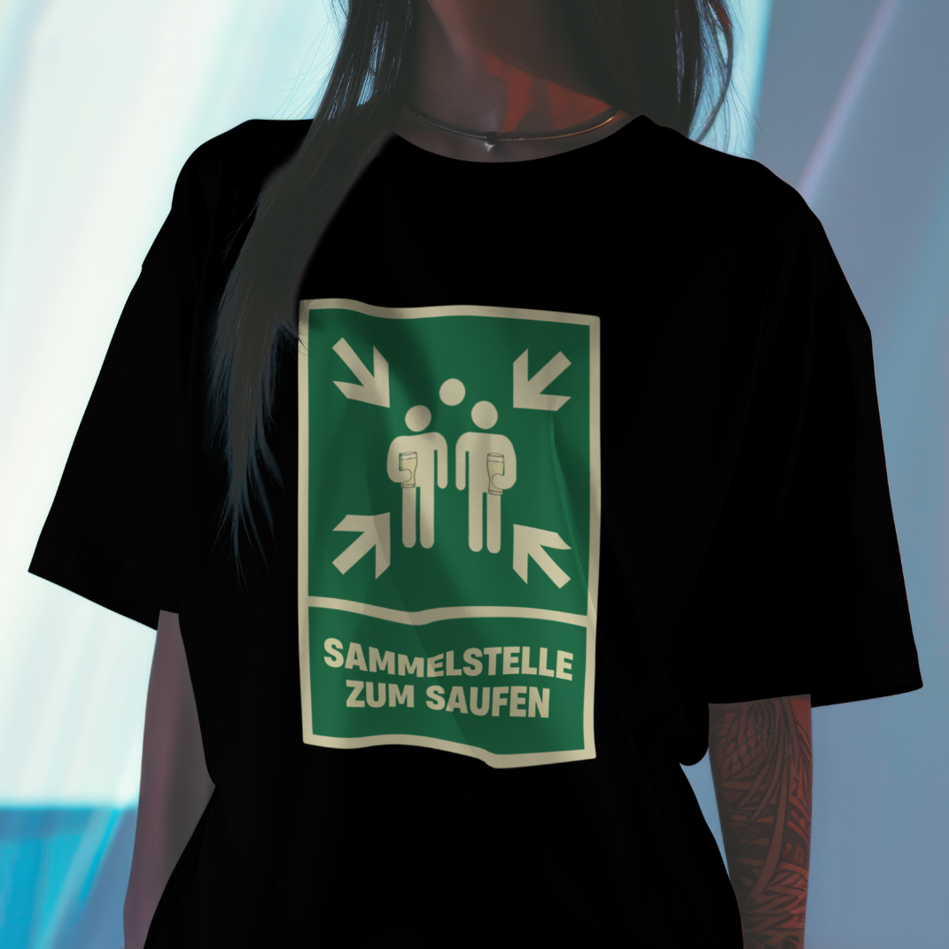 Feuerwehr T-Shirt „Sammelstelle“ Unisex