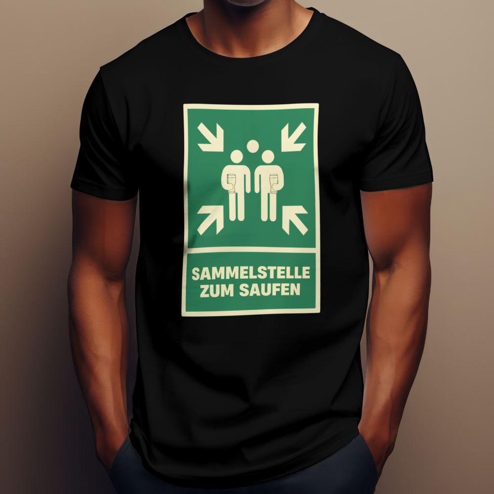 Feuerwehr T-Shirt „Sammelstelle“ Unisex