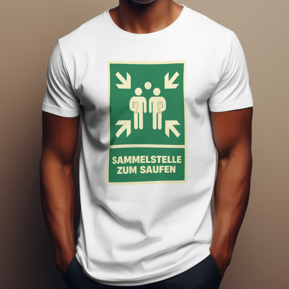 Feuerwehr T-Shirt „Sammelstelle“ Unisex