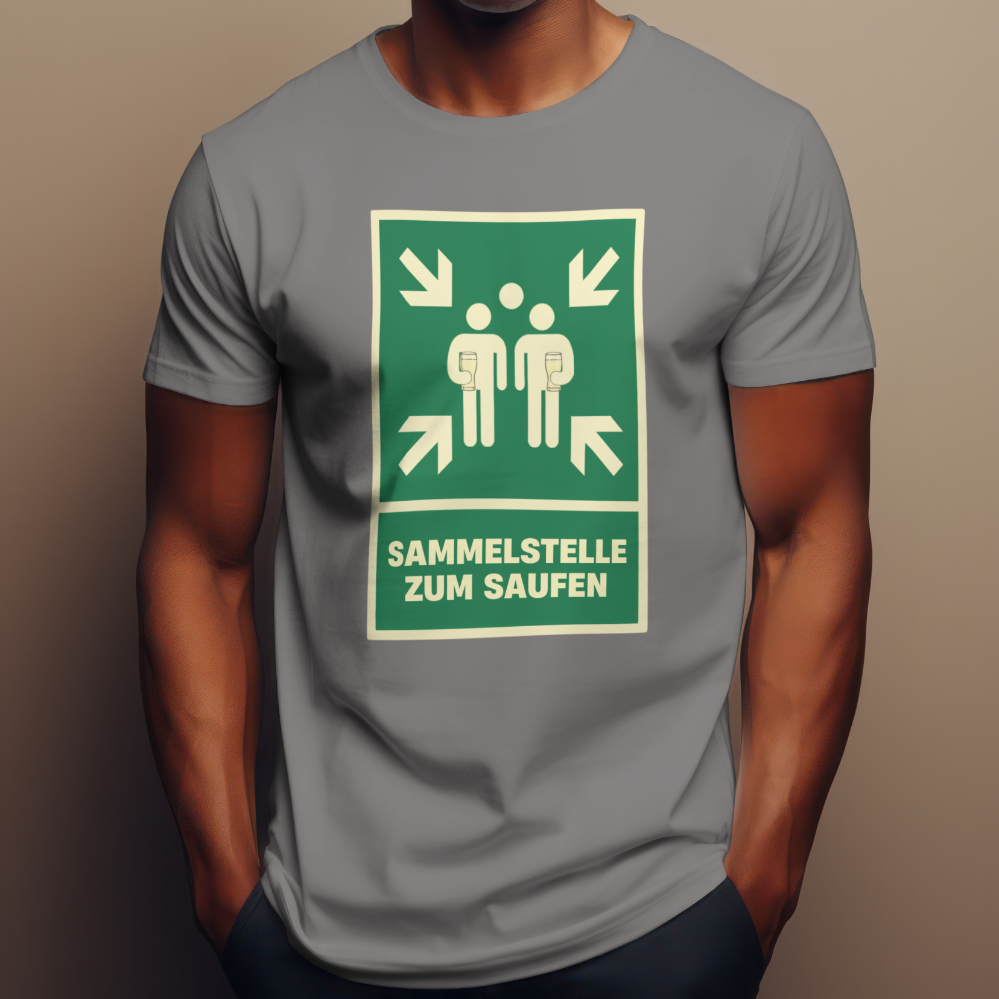 Feuerwehr T-Shirt „Sammelstelle“ Unisex