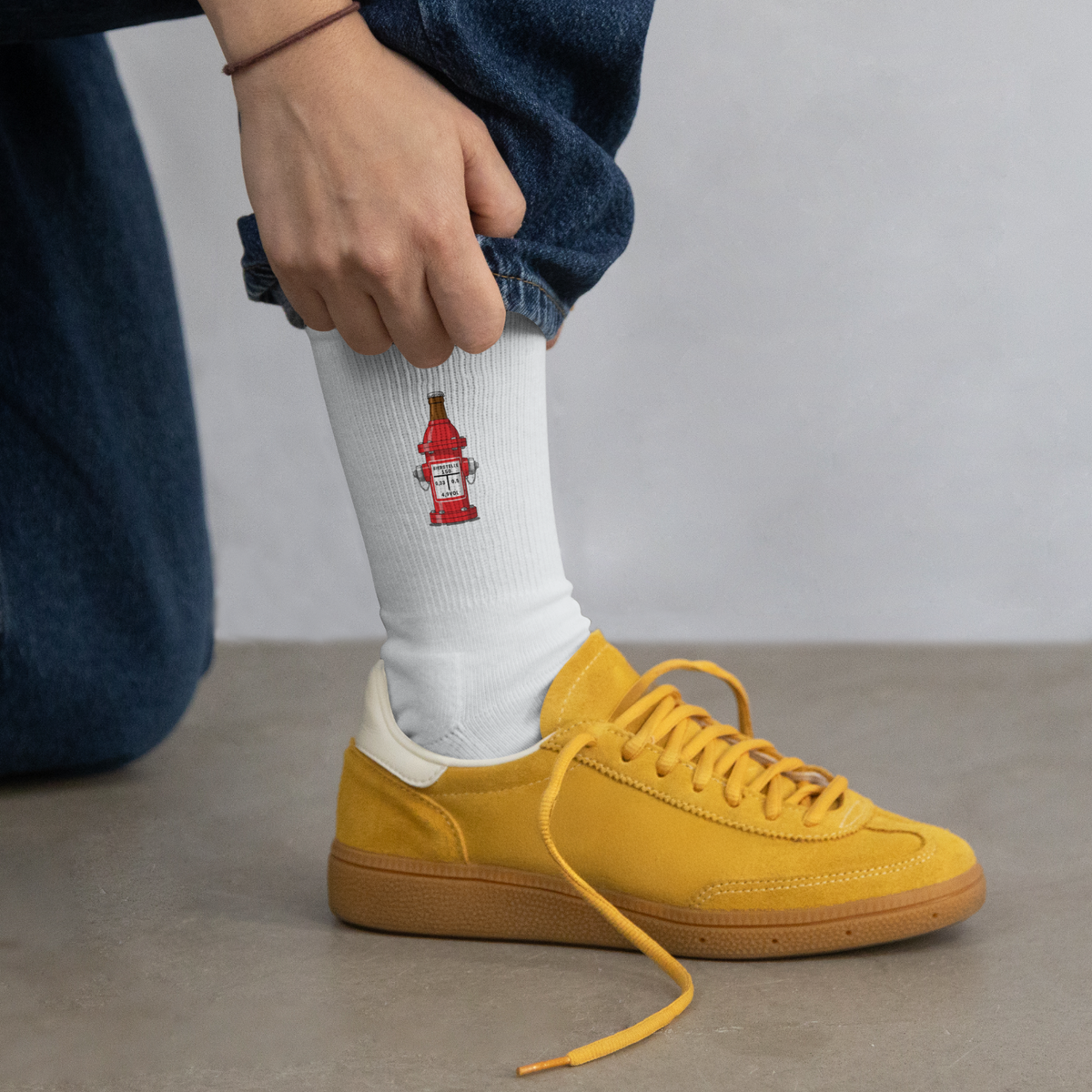 Bierstellen Hydrant Socken