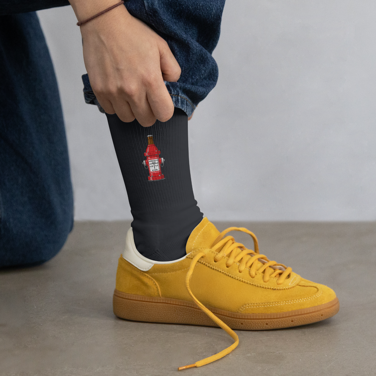 Bierstellen Hydrant Socken