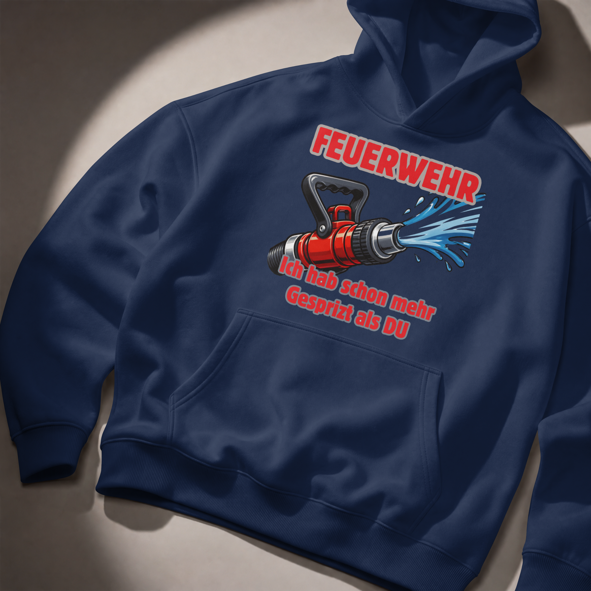 Feuerwehr Hoodie „Strahlrohr“ mit Spruch