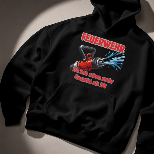 Feuerwehr Hoodie „Strahlrohr“ mit Spruch