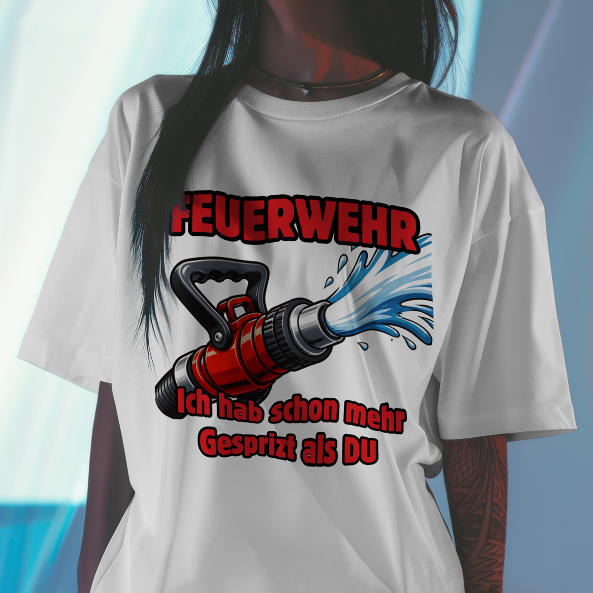 Feuerwehr T-Shirt „Strahlrohr“ Unisex mit Spruch