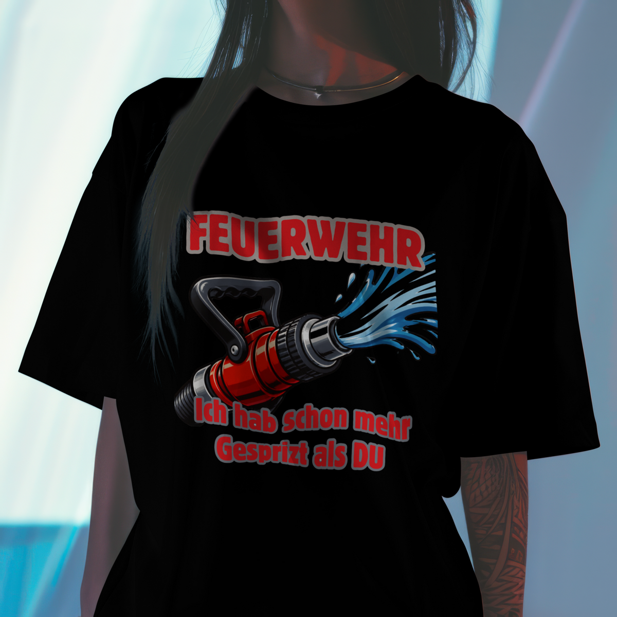 Feuerwehr T-Shirt „Strahlrohr“ Unisex mit Spruch