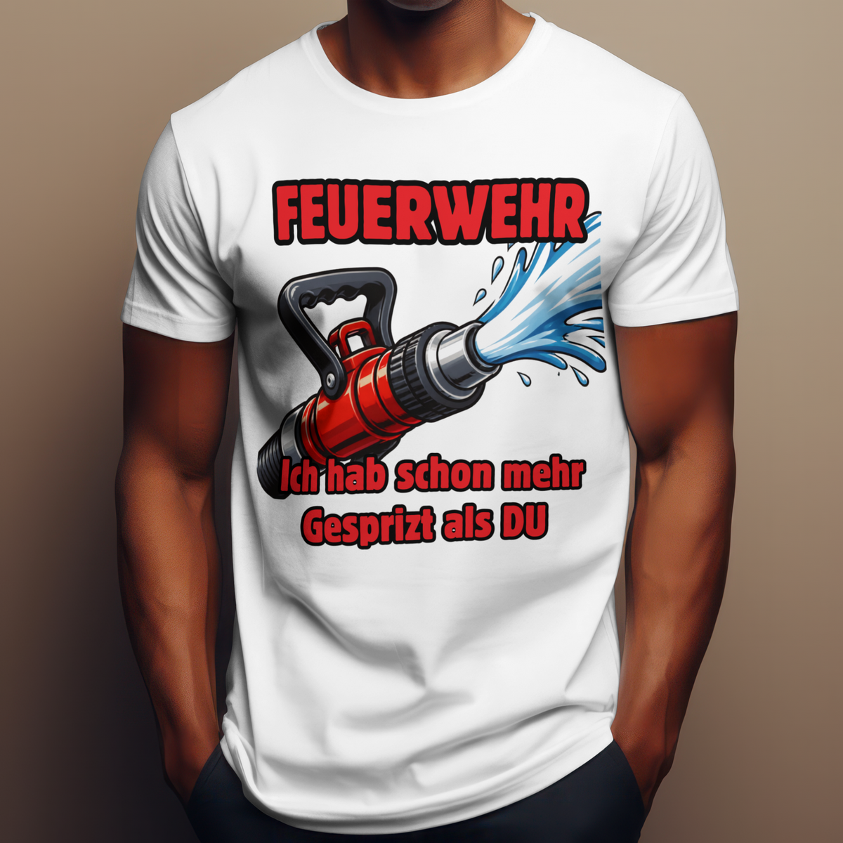Feuerwehr T-Shirt „Strahlrohr“ Unisex mit Spruch