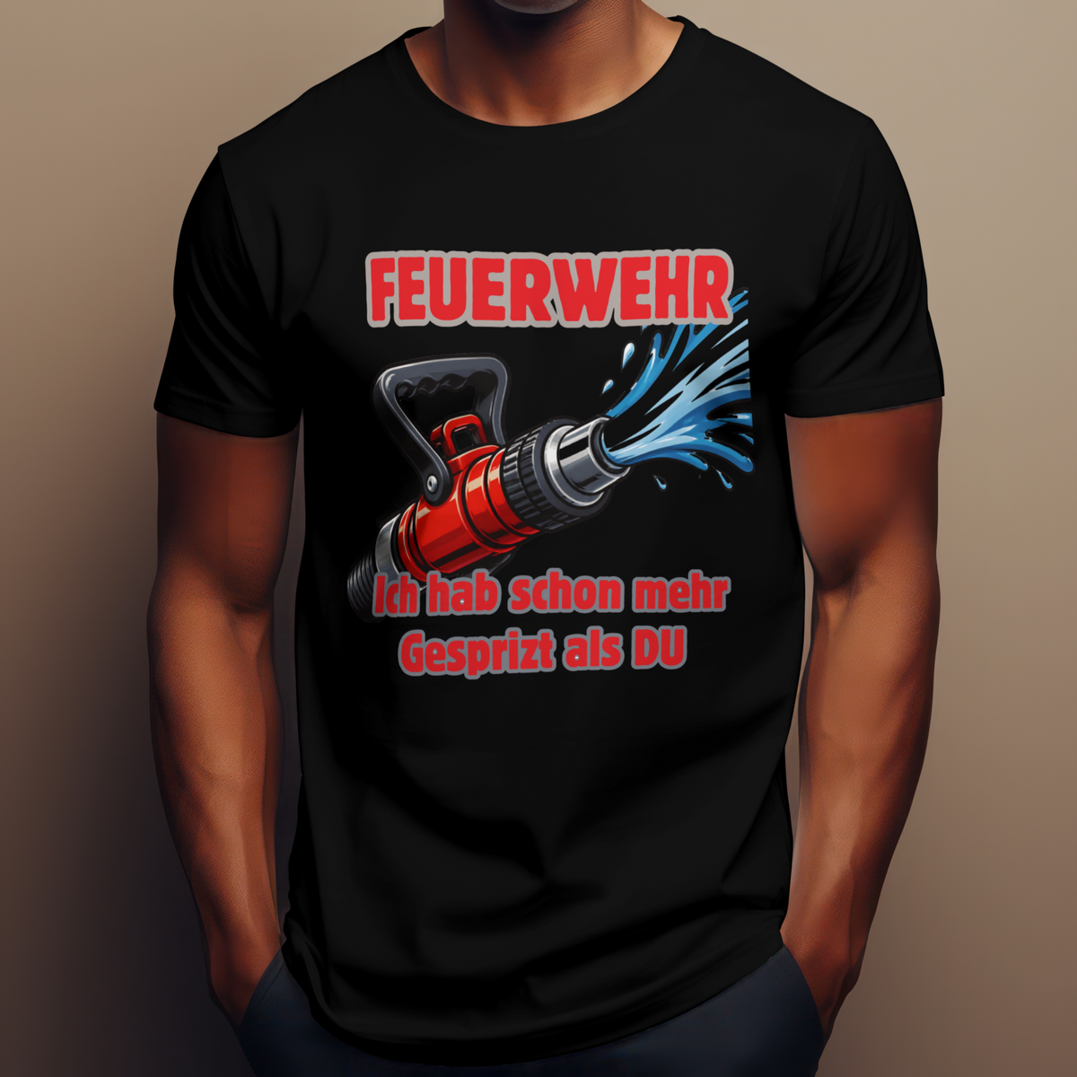 Feuerwehr T-Shirt „Strahlrohr“ Unisex mit Spruch