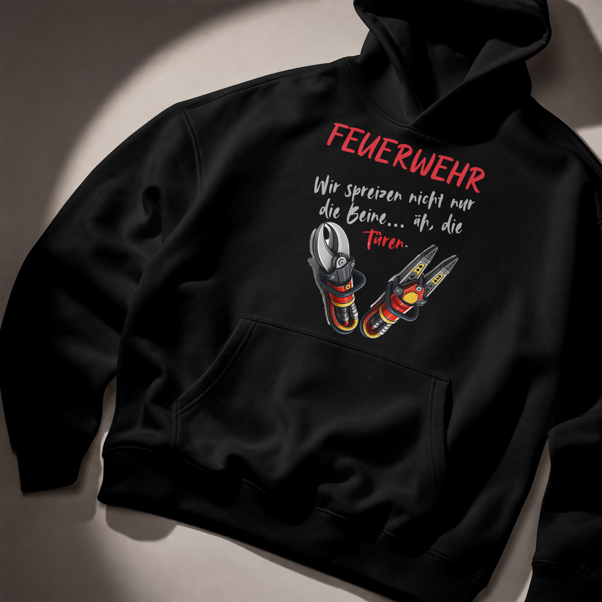 Feuerwehr Hoodie „Schere & Spreizer“ mit Spruch